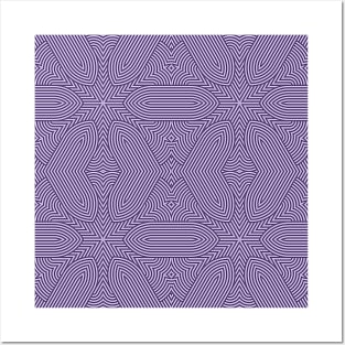 Trippy purple geometric pattern Posters and Art